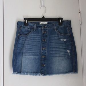 Mudd Button Down Jean Skirt